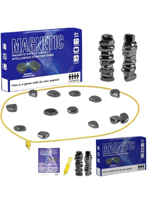 Magnetic Chess Game - 2024 New Fun Tabletop Game, Magnetic Strategy Game for Kids and Adults with Magnets, Fun Tabletop Multiplayer Magnetic Chess Game, Family Party Game (Rope)
