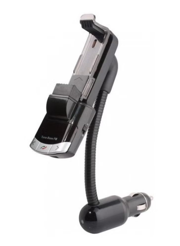 A ZONE Bluetooth Phone Mount Hands-Free MP3 Player LED Screen Car Phone Holder with FM Transmitter and USB Port  - Image 3