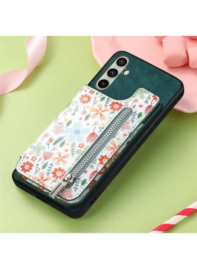 erorex Case For Samsung Galaxy A56 5G Retro Painted Zipper Wallet Back Phone Case - Image 5