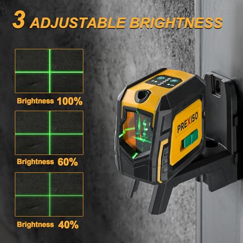 PREXISO Laser Level with Tripod & 2 Plumb Dots - 100 Ft Green Point Laser Level Self Leveling - Plumb Spot Alignment Cross Laser Line Tool for Construction, Ceiling, Floor Tile with Magnetic Base - Image 3