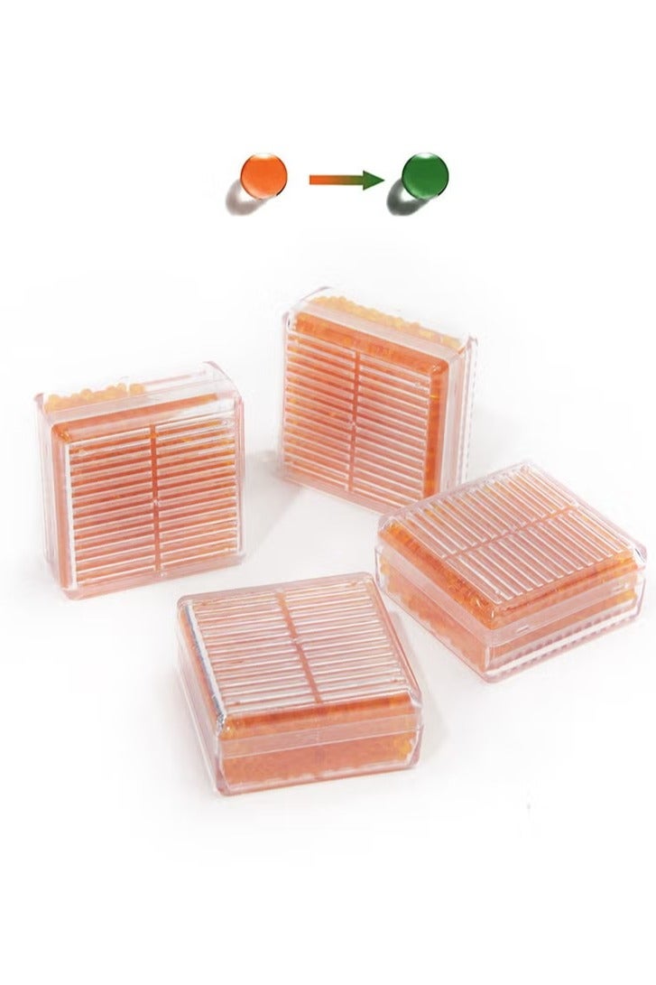 SYOSI Indicating Silica Gel Desiccant, ABS Box Desiccant 60g Reusable Silica Gel Desiccant for Car, Closet, Cabinet, Bag, Storage Box (4 Packs)