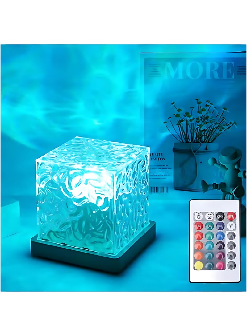 Ocean Wave Projector Light | 16-Color Luminor Cube Lamp & App Remote | 3D Holographic Water Ripple | Romantic Ambient Lighting for Child's Room, Meditation Relaxation, Night Light | 1-Pack - Image 2
