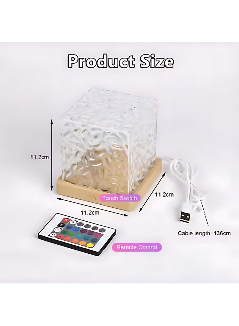 Ocean Wave Projector Light | 16-Color Luminor Cube Lamp & App Remote | 3D Holographic Water Ripple | Romantic Ambient Lighting for Child's Room, Meditation Relaxation, Night Light | 1-Pack - Image 3