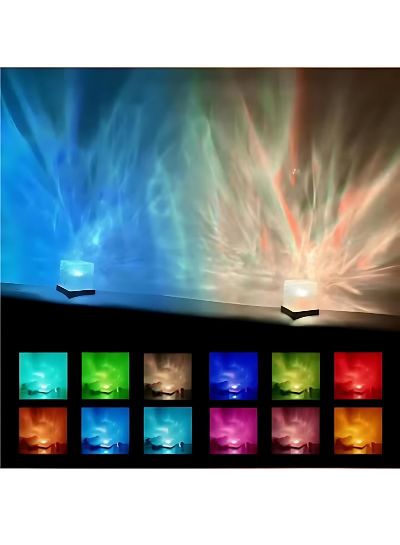 Ocean Wave Projector Light | 16-Color Luminor Cube Lamp & App Remote | 3D Holographic Water Ripple | Romantic Ambient Lighting for Child's Room, Meditation Relaxation, Night Light | 1-Pack - Image 5