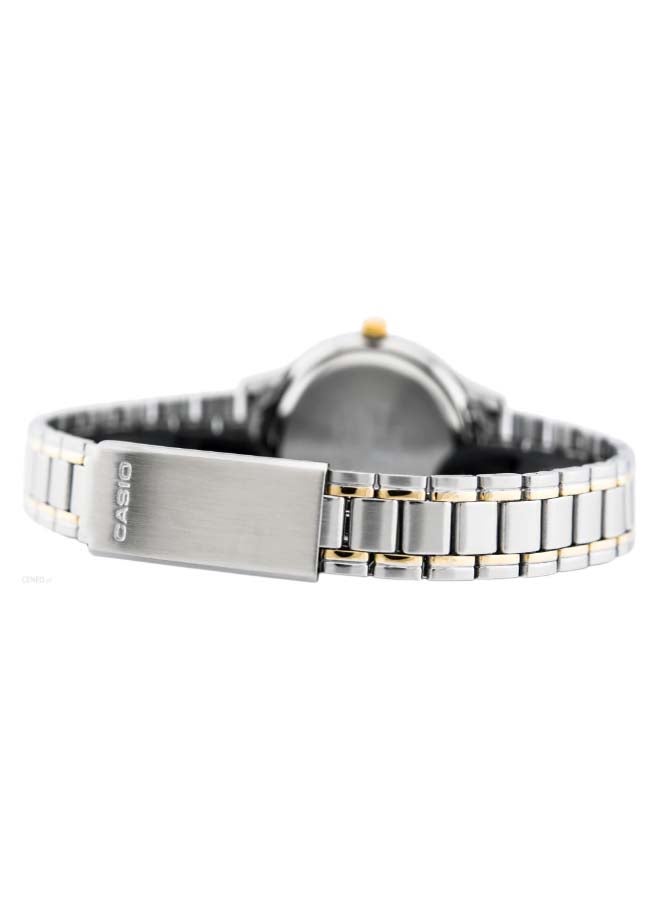 CASIO Women Stainless Steel Quartz Analog Watch LTP-1128G-9ARDF - 27 mm - Silver/Gold - Image 3