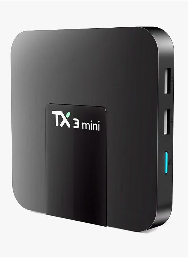 JAJEEK - TX3 Mini Android TV Box | Wi-Fi Media Player with HD 4K Video & Android 7.1 OS | Smart Streaming TV Box for Entertainment | Compact Design - TX3 Mini Black - Image 1