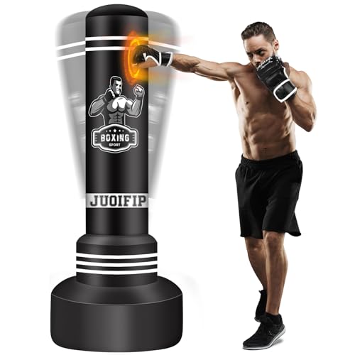 JUOIFIP Standing Punching Bag for Adults 70 Heavy Bag Boxing Bag Inflatable Kickboxing Bag for Men Women Teens Kicking Bag Boxing Equipment for Training MMA Muaythai Fitness Karate - Image 1