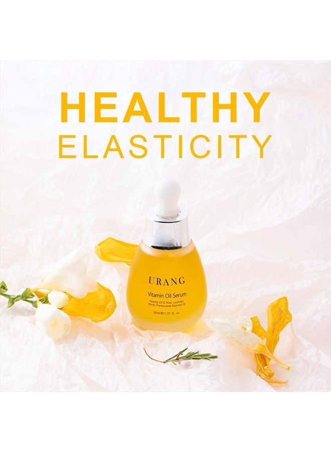 URANG Vitamin Oil Serum | Cosmos Organic Certified | Vegan Natural Deep Moisturizer Replenish Nutrients, Vibrancy & Elasticity For Skin | For All Skin Types | Natural Skin Care | 1.01 Fl oz - Image 5