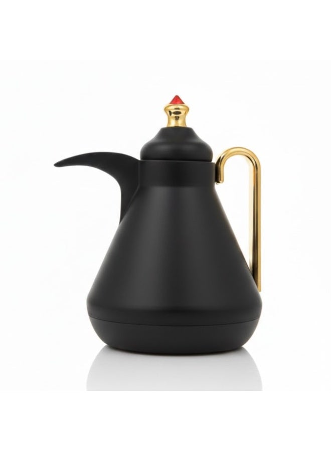 Host 🫖☕ Host Luxury Thermos Set for Tea and Coffee – 1 Liter x 2 | Matte Black Design with Elegant Gold Accents - Image 2