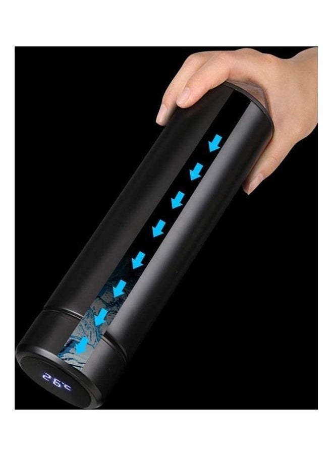 Intelligent Temperature Display Vacuum Insulated Water Bottle Black
