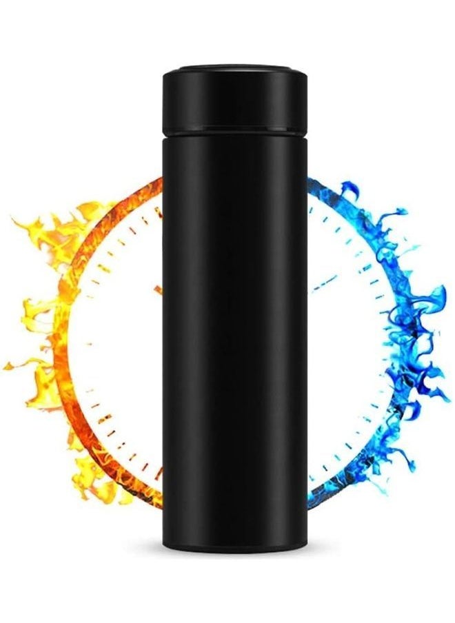 Intelligent Temperature Display Vacuum Insulated Water Bottle Black