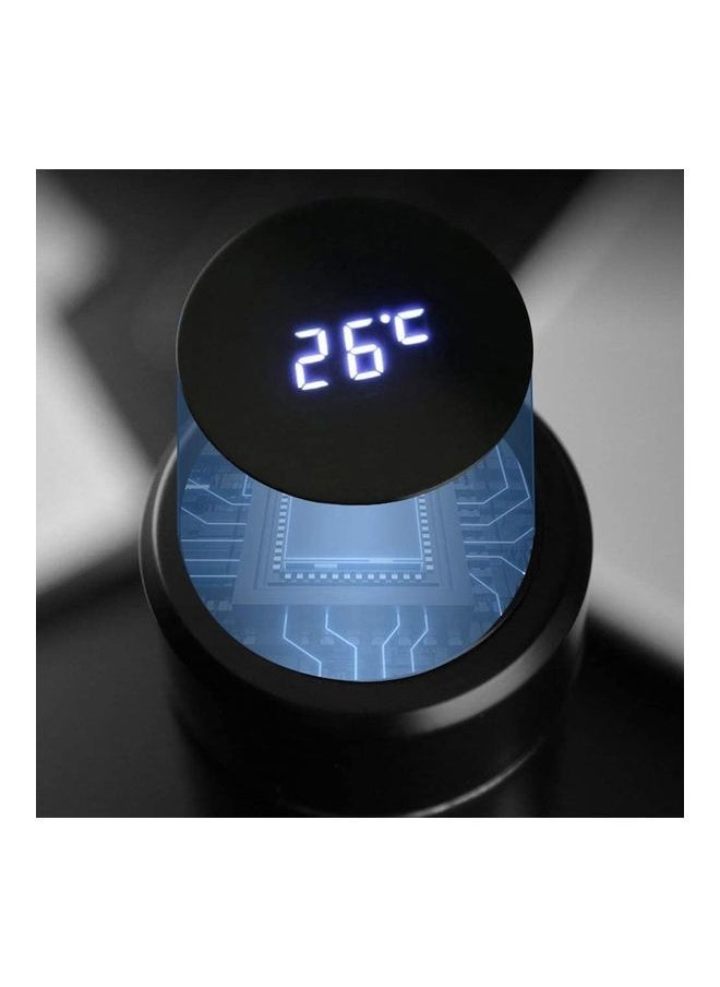 Intelligent Temperature Display Vacuum Insulated Water Bottle Black