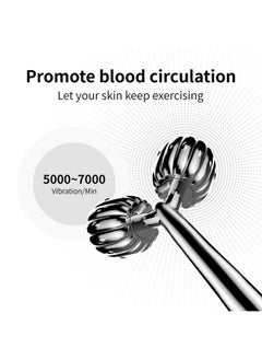 Wellderma Face Lifting Dark Silver Roller Ergonomic Lifting Roller For Small And Elastic Vlines Massage Stick Roller  - Image 5