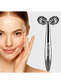 Wellderma Face Lifting Dark Silver Roller Ergonomic Lifting Roller For Small And Elastic Vlines Massage Stick Roller  - Image 2
