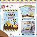 JAPBOR Valentines Day Coloring Book 24PCS Mini Valentine Construction Vehicle Color Books Bulk for Kids Party Favor Excavator Truck Small Colouring Page for Birthday Gifts Class Drawing Paint Game - Image 4