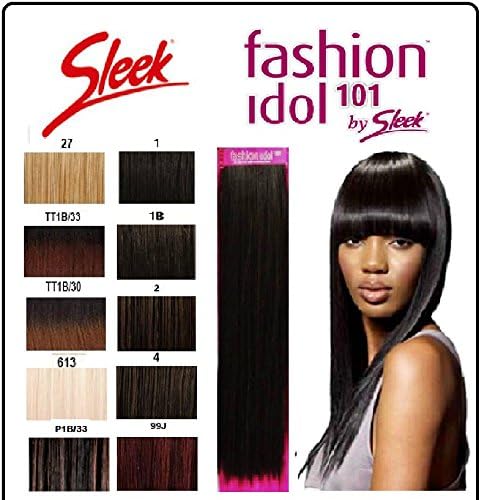 Sleek Fashion Idol 101 Hot Yaki Weave Like Human Hair Extension18INCH All Colour F1216613 Mix Blonde Streaks