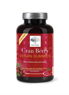 New Nordic Cranberry Vegan Gummies | Urinary Tract & Bladder Support | Balance & Cleanse with Cran Berry & Sour Cherry Antioxidants | Gluten Free | for Women and Men | 60 Count (Pack of 1)  - Image 1
