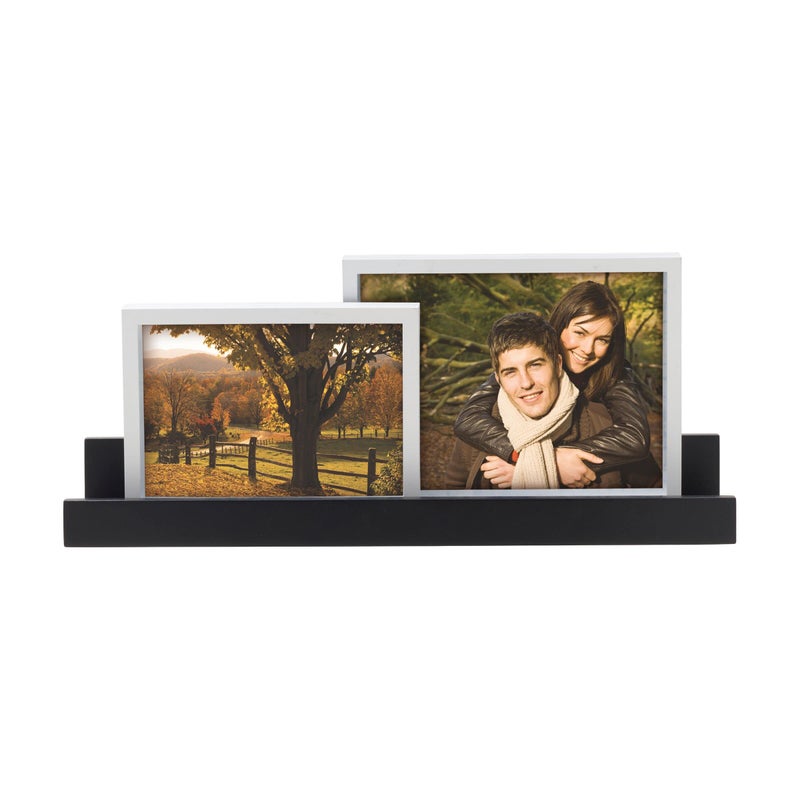 Melannco Floating Mdf Photo Ledge For Bedroom Living Room Bathroom Kitchen Nursery Set Of 2 14-Inch Black - Image 5