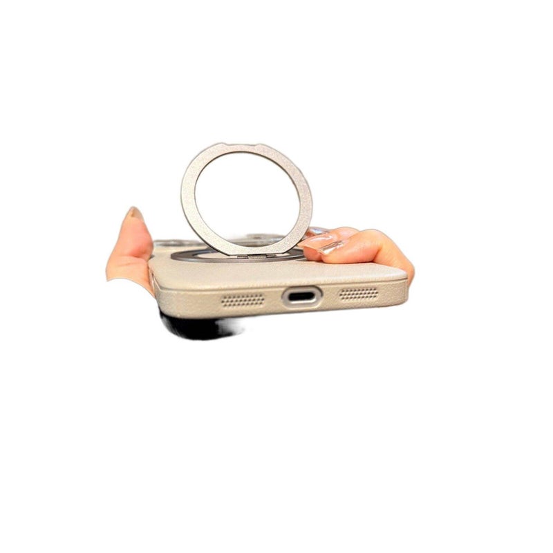 غطاء MagSafe بPET لـ iPhone 15 / 15 Plus / 15 Pro / 15 Pro Max مع حامل قائم ومغناطيس قوي مع دوران 360 درجة مع حامل شحن مغناطيسي باللون بنفسجي بوظيفة حامل باللون البنفسجي - Image 5