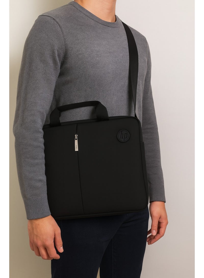 HP شنطة لاب توب حجم مناسب مبطنة مريحة لليد والكتف خامة عالية الجودة - قماش - اسود - Image 3