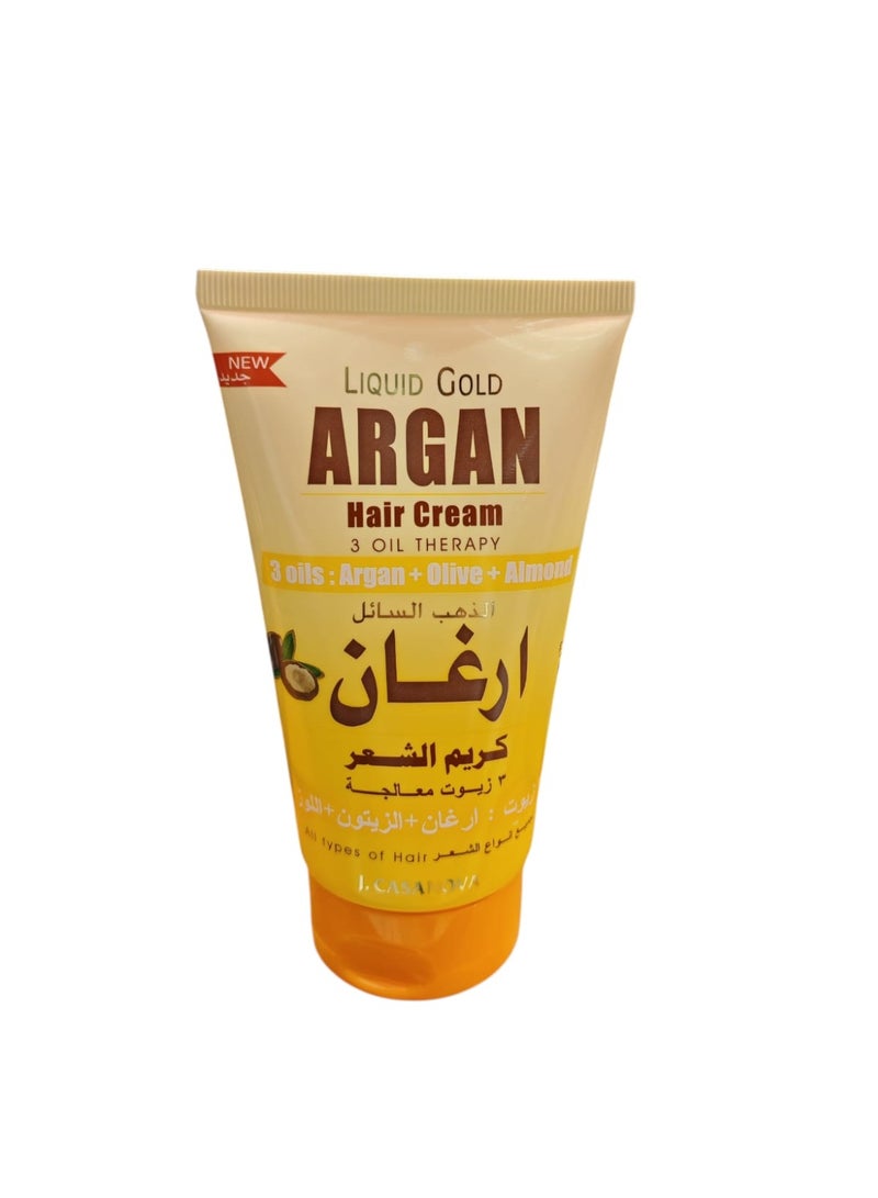 جيه كازانوفا كريم الشعر ارغان الذهب السائل بالارغان والزيتون واللوز 150 مل - Image 1