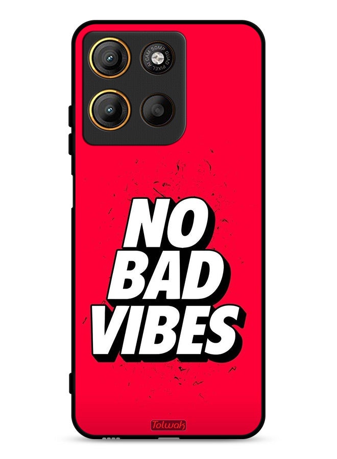 Tolwak Motorola Moto G15 Protective Case Cover No Bad Vibes