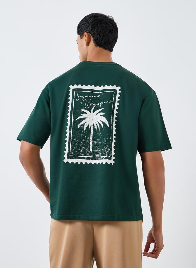 ستايلي تيشيرت واسع مطبع بطبعة جرافيك - Image 3