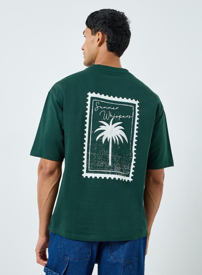 ستايلي تيشيرت واسع مطبع بطبعة جرافيك - Image 5