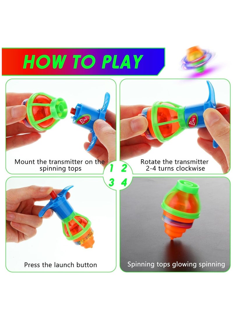 NYVIO Party Favors For Kids Birthday Giveaways- 20Pcs Led Spinning Top Glow In The Dark Return Gifts For Birthday Party Kids Birthday Gift Bulk/Mini Toys Boys And Girls Party Favors For Kids - Image 3