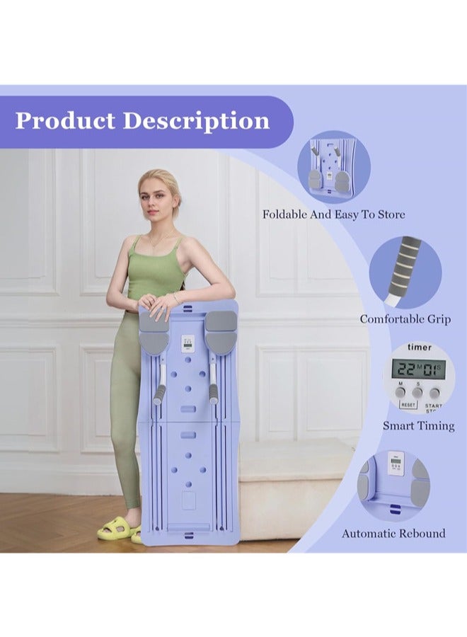 دنزوز لوح بيلاتيس 5 في 1 مجموعة إصلاح بيلاتيس جهاز إصلاح بيلاتيس مع مؤقت متعدد الأغراض قابل للطي لوح إصلاح بيلاتيس للمنزل لوح انزلاق بيلاتيس للمنزل للنساء والرجال - Image 4