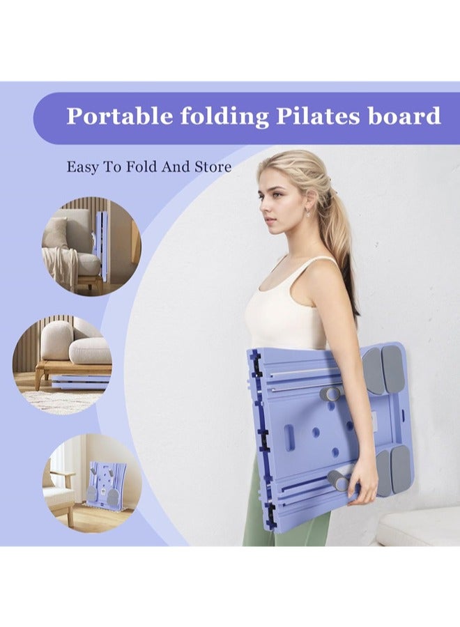 دنزوز لوح بيلاتيس 5 في 1 مجموعة إصلاح بيلاتيس جهاز إصلاح بيلاتيس مع مؤقت متعدد الأغراض قابل للطي لوح إصلاح بيلاتيس للمنزل لوح انزلاق بيلاتيس للمنزل للنساء والرجال - Image 5