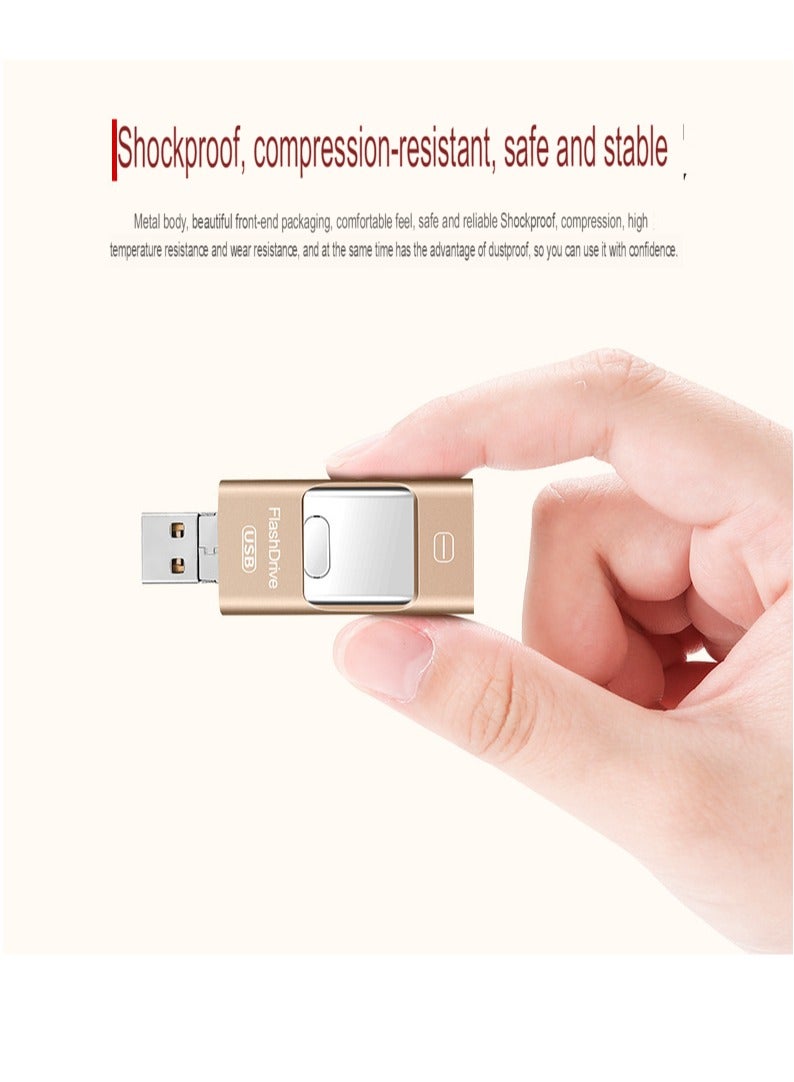 16GB USB Flash Drive, Shock Proof Durable External USB Flash Drive, Safe And Stable USB Memory Stick, Convenient And Fast I-flash Drive for iphone, (16GB Rose Gold) - Image 4