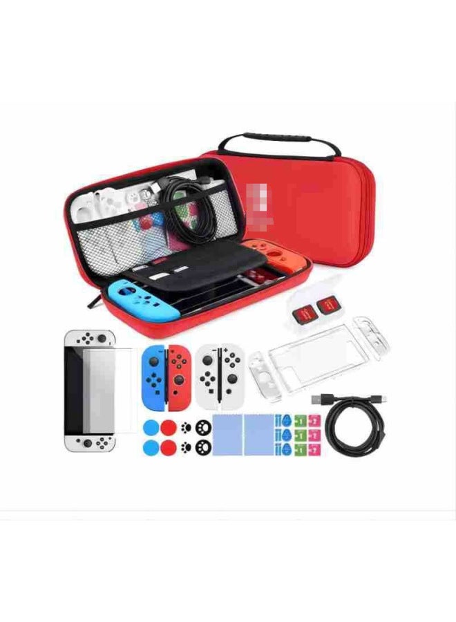 نيوترل حقيبة حماية مناسبة لألعاب نينتندو سويتش، حقيبة تخزين مع كابل حماية من النوع Type-C، مجموعة علبة كريستالية - Image 1