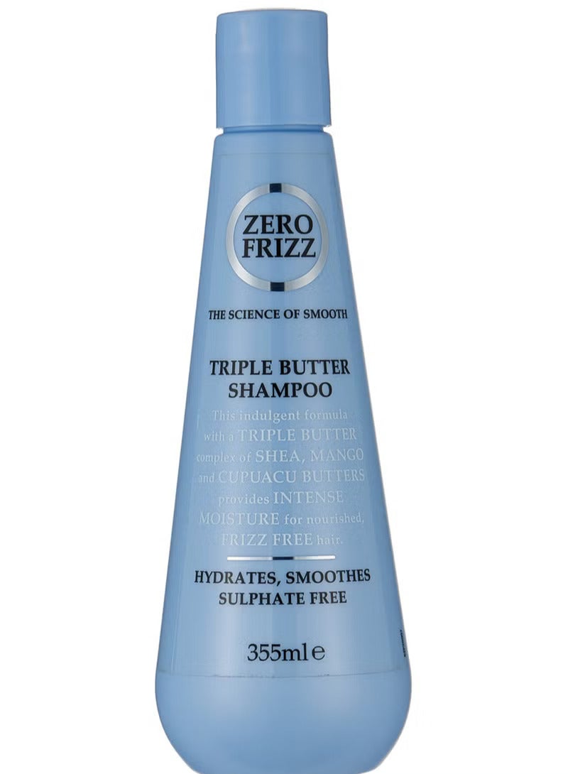 Zero Frizz Triple Butter Shampoo for Frizzy Hair - 355 ml