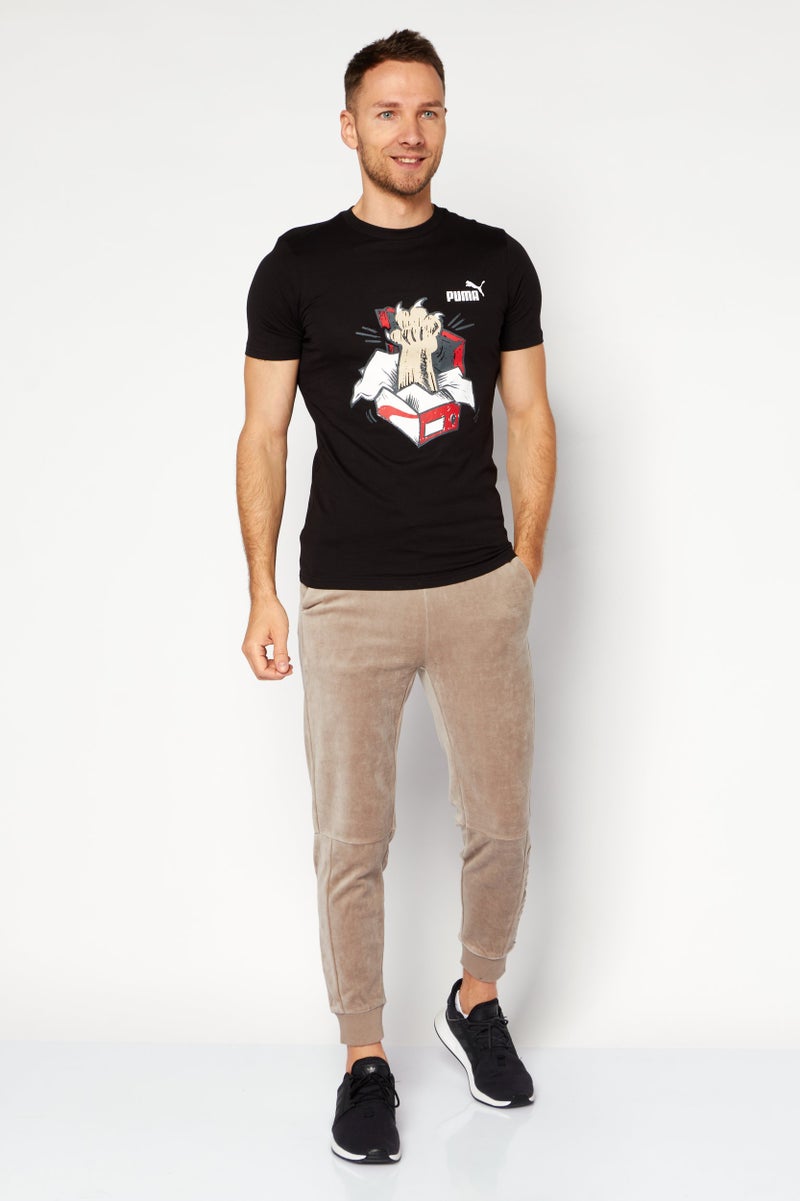 PUMA تي شيرت تدريب لياقة بدنية للرجال، كومبو أسود - Image 4