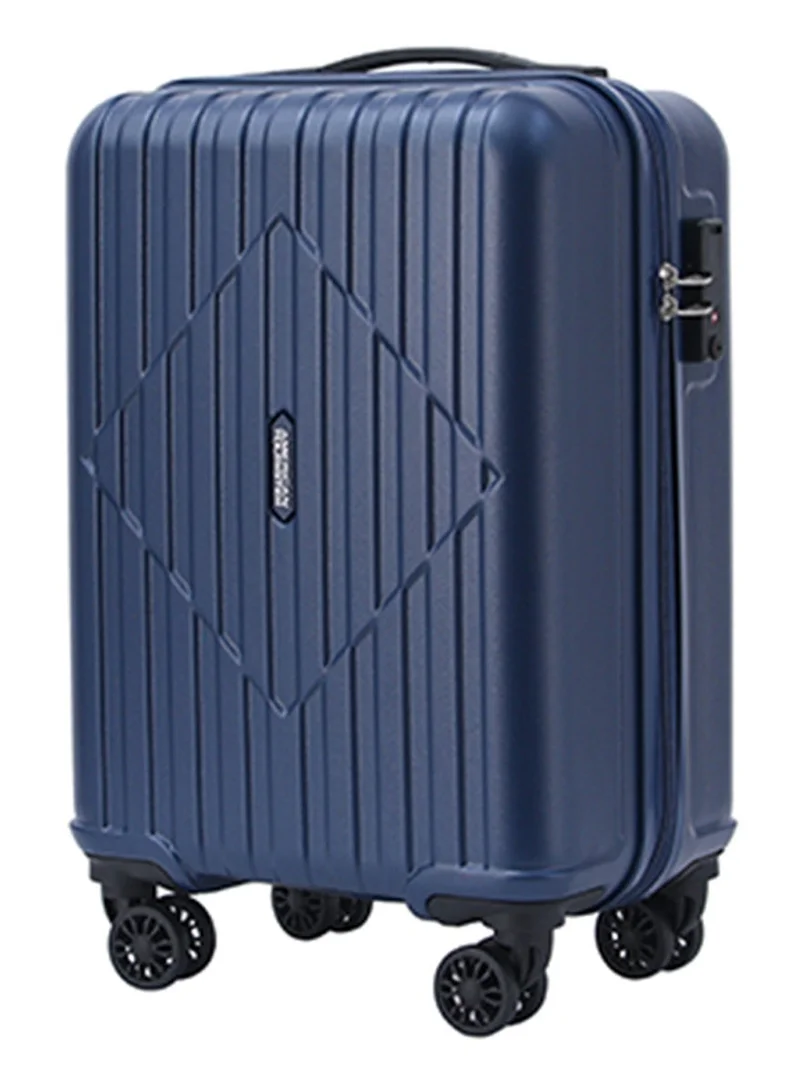 American Tourister  Skytrac DW V2 Suitcase, Cabin Size 55 cm / 20 inch, 4 Spinner Wheels, Hard Top, Polypropylene, Navy Blue|TSA Combination Lock|Scratch & Impact Resistant Material - 3 Years Global Warranty  | Best Price UAE