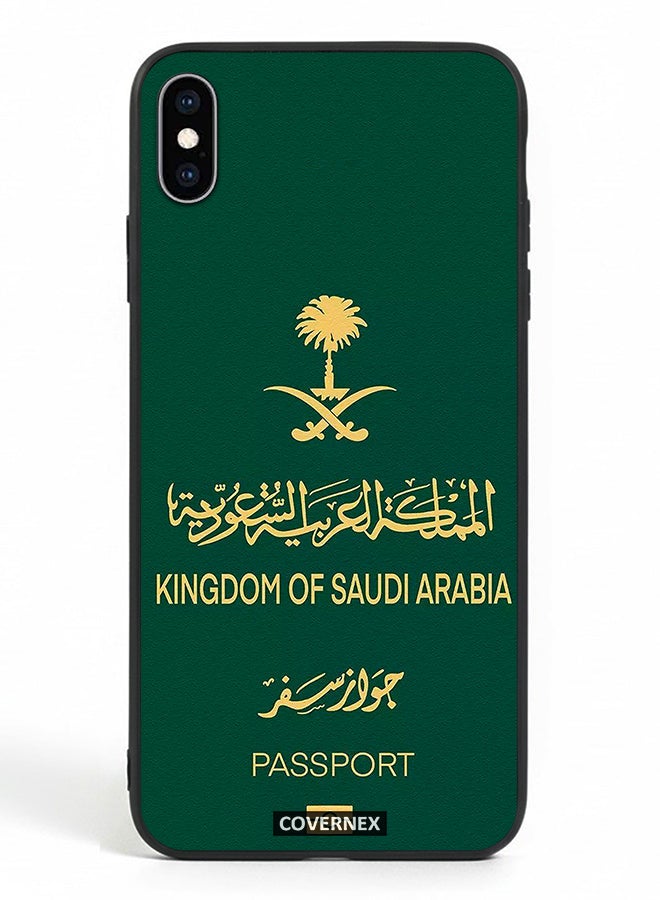 Covernex Apple iPhone Xs Max Protective Case Cover Printed Featuring Saudi Arabia Passport Inspired Design - Image 2