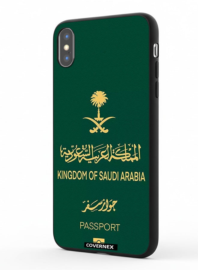 Covernex Apple iPhone Xs Max Protective Case Cover Printed Featuring Saudi Arabia Passport Inspired Design - Image 1