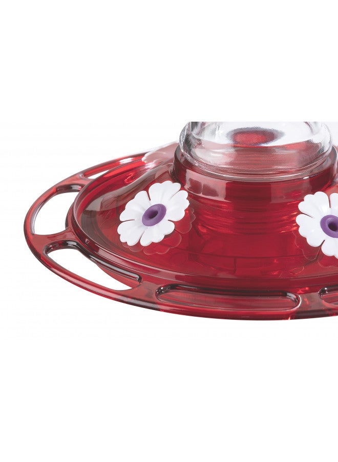 More Birds Bird Health+ Big Gulp Hummingbird Feeder, Glass Hummingbird Feeders for Outdoors, 5 Feeding Stations, 40 Ounces - Image 2