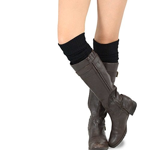 TeeHee Socks Cute Cable Cuff Crochet Fashion Over the Knee High Socks for Women & Girls 3 Pair (Bright Combo) - Image 5