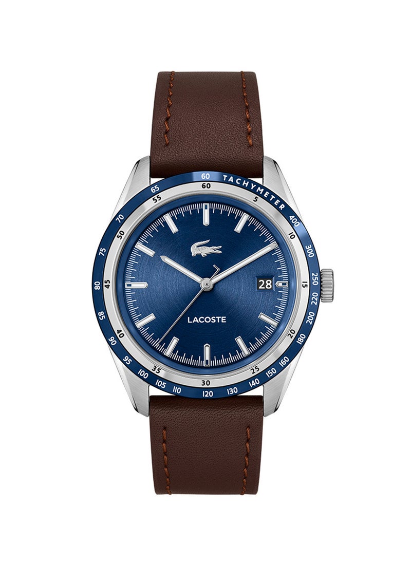 LACOSTE Men's Analog Round Shape Leather Wrist Watch 2011310 - 40 Mm  - Image 1