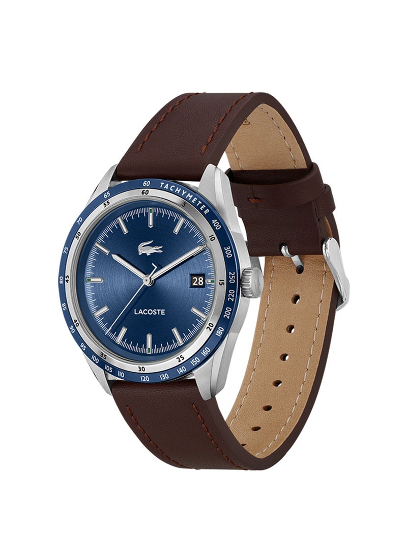 LACOSTE Men's Analog Round Shape Leather Wrist Watch 2011310 - 40 Mm  - Image 2