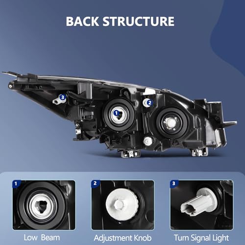 ECCPP Projector Headlight Assembly For Mazda 3 2010 2011 2012 2013 Black Housing Clear Reflector Clear Lens - Image 3