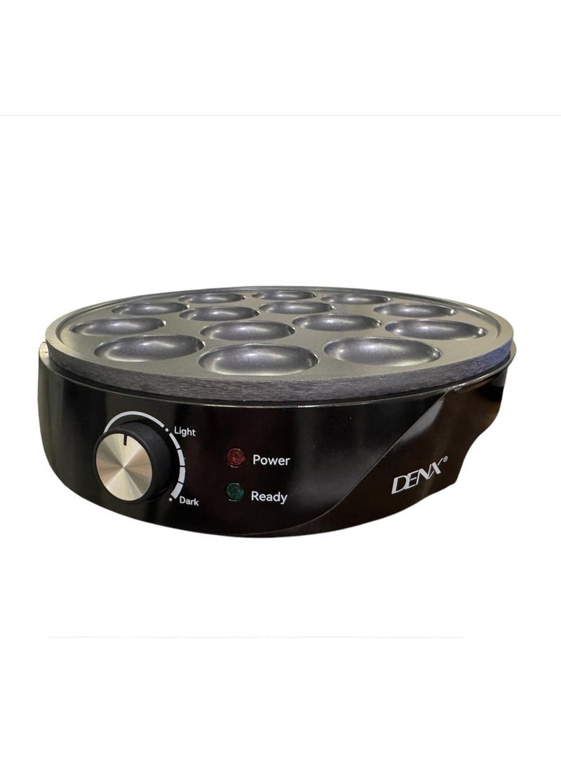 Undefined Mini Pancake Maker, Black, 14 Large Eyes, 1000 Watts - Image 1