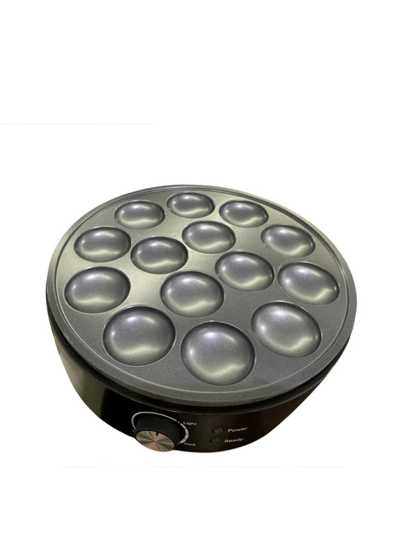 Undefined Mini Pancake Maker, Black, 14 Large Eyes, 1000 Watts - Image 2