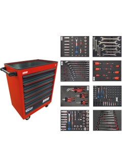 Movable Wheeled Tool Cabinet Tool Trolley 6 Drawers Lockable Pro 239 Pieces Red Full - pzsku/ZC9BCF268BF2C4B5F099FZ/45/_/1740601605/f1cc1d3f-a4f8-442c-8442-e1b8d268d892