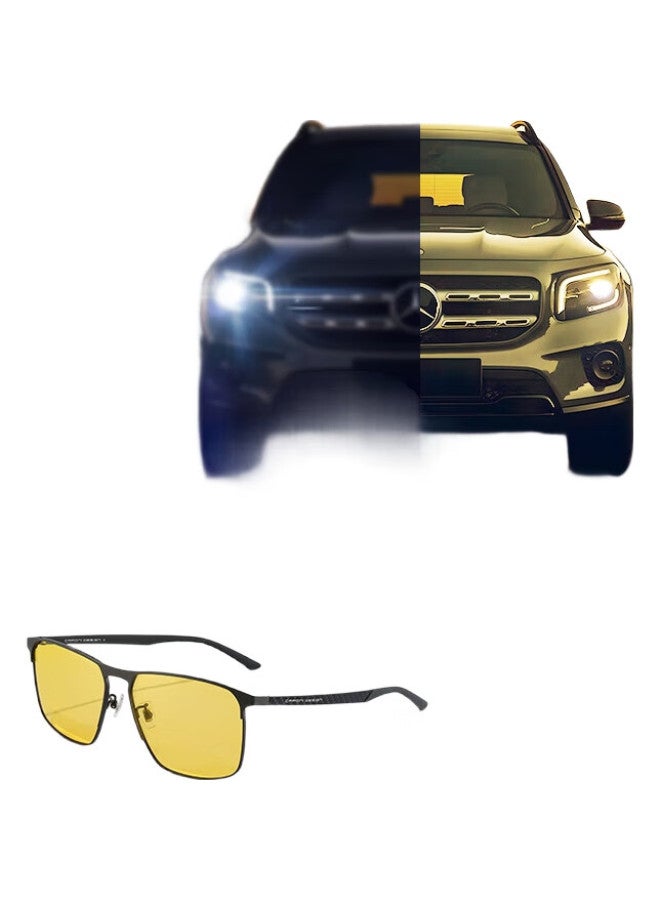 CAPONI Carbon Fiber Photochromic Polarized Sunglasses Unisex Day And Night Dual-Use Driving Night Vision Glasses Anti-Glare - Image 1