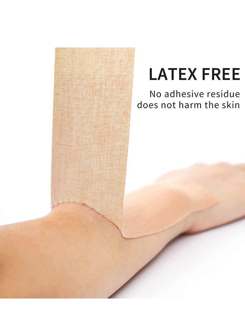 SOLARAE Kinesiology Tape Waterproof Athletic Sports for Knee Shoulder, and Ankle Elbow for Pain Relief Latex Free Roll Beige 2 Uncut Rolls - Image 4