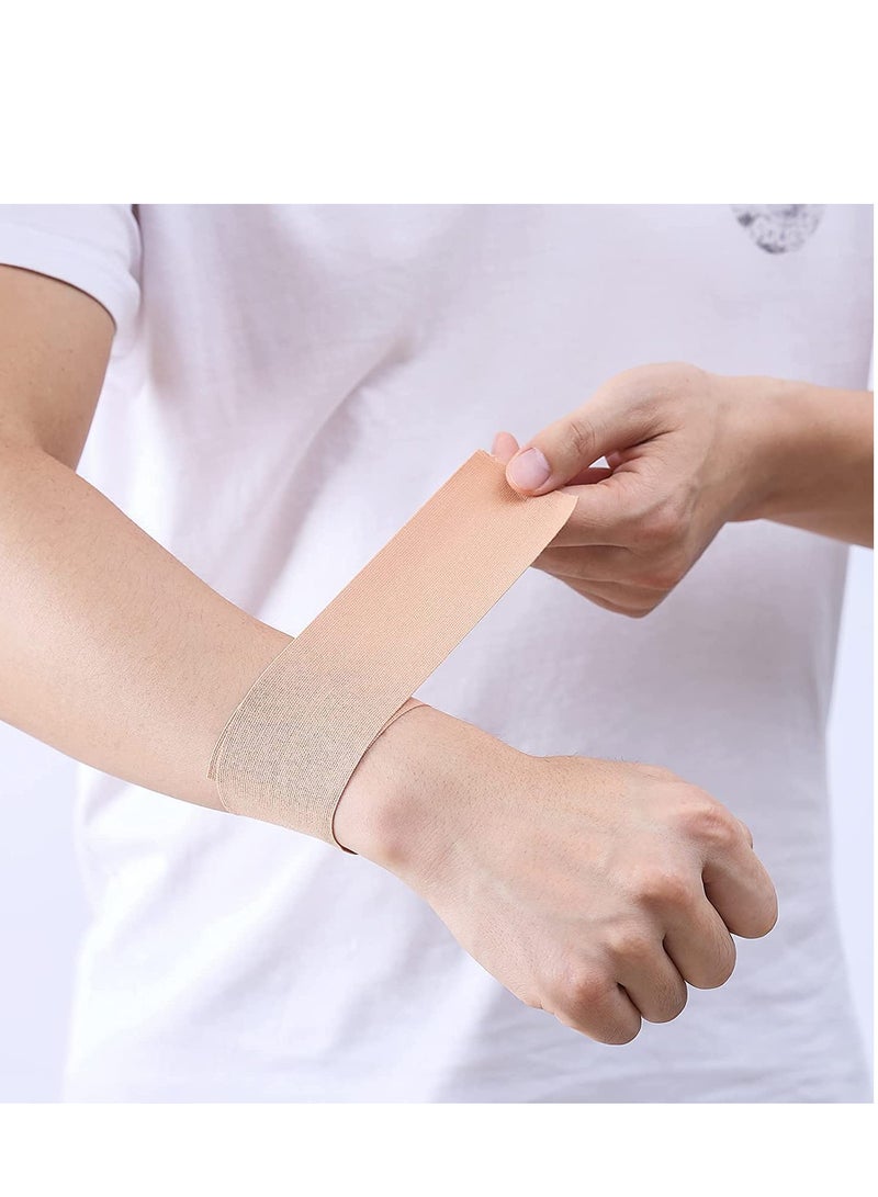 SOLARAE Kinesiology Tape Waterproof Athletic Sports for Knee Shoulder, and Ankle Elbow for Pain Relief Latex Free Roll Beige 2 Uncut Rolls - Image 5
