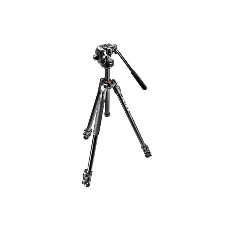 Manfrotto 290 Xtra 3Section Aluminum Tripod with 128RC Micro Fluid Head and Quick Release